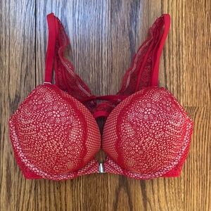 Elegant Red Lace Bra